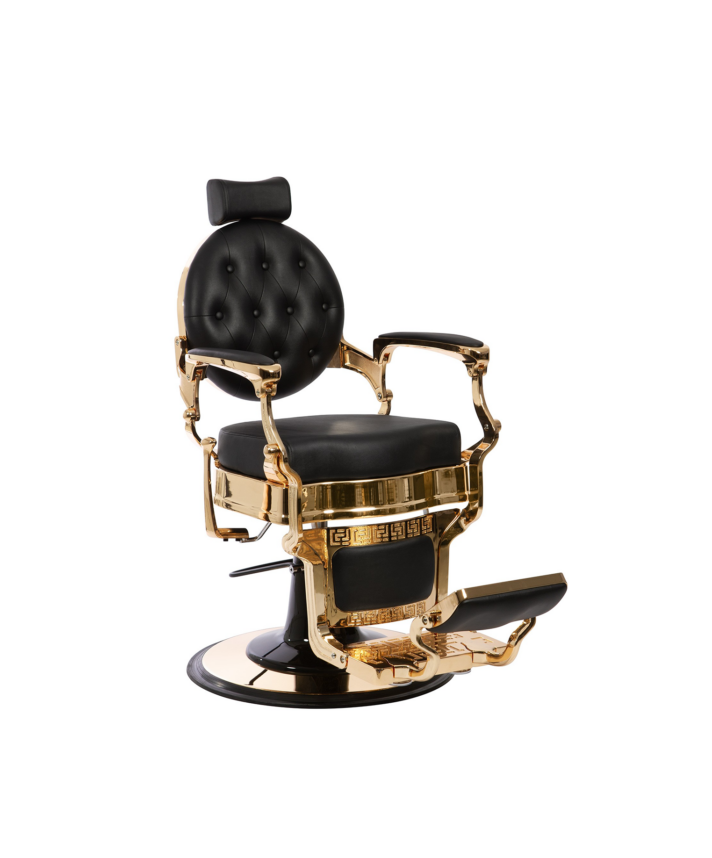 Poltrona da Barbiere Mae Gold Black
