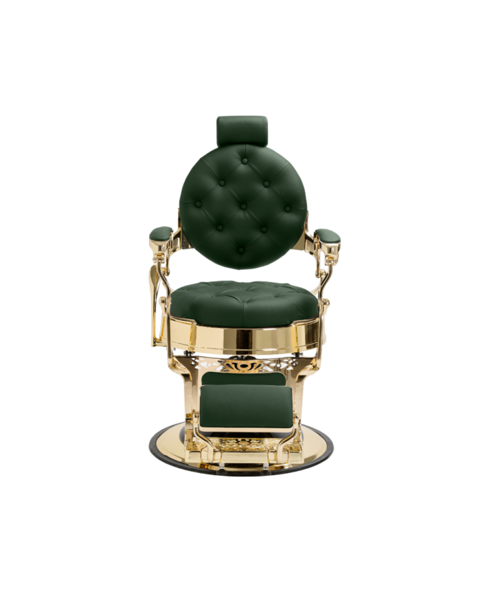 Poltrona da Barbiere Mack Gold Green