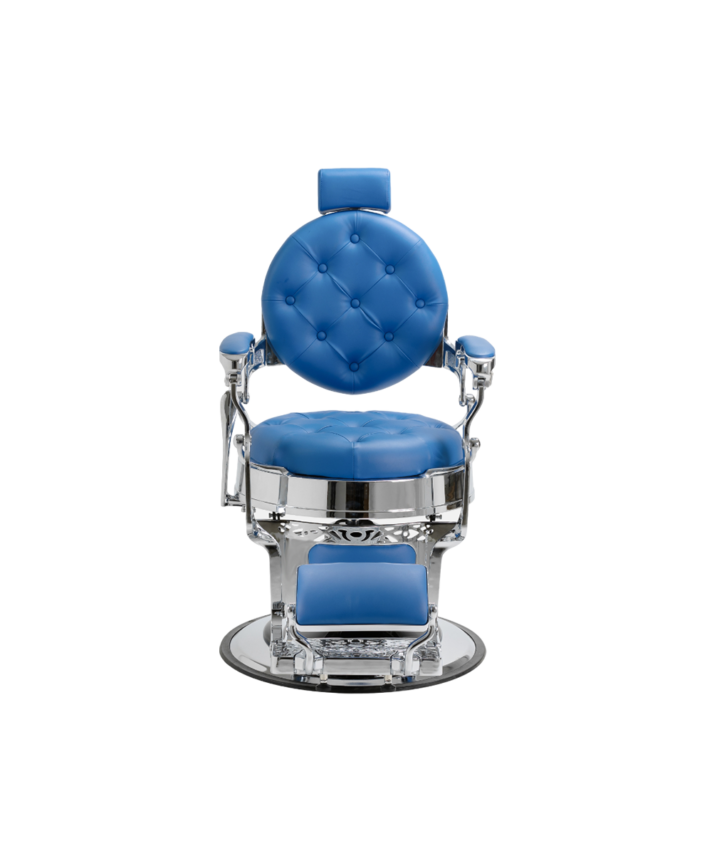 Poltrona da Barbiere Mack Silver Blue