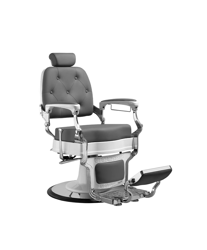 Poltrona da Barbiere Trim White Grey