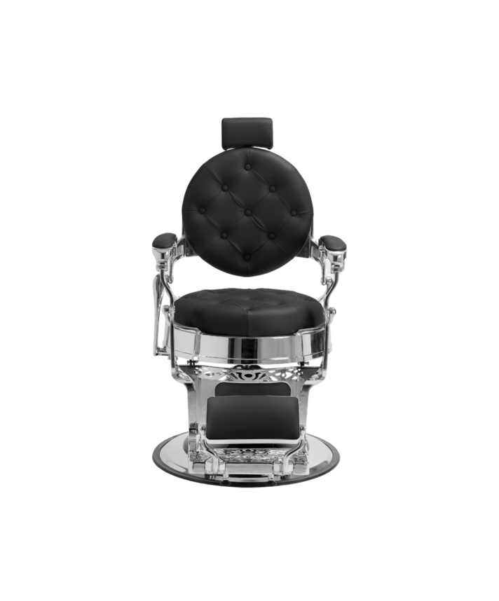 Poltrona da Barbiere Mack Silver Black